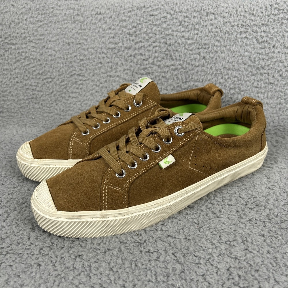 Cariuma Shoes Mens Size 10 Brown Suede‎ Low Top Casual Lace Up Sustainable Skate